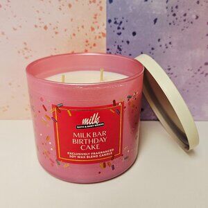 Bath and Body Works x Milk Bar Collab Birthday Cake Scented 3-Wick Candle